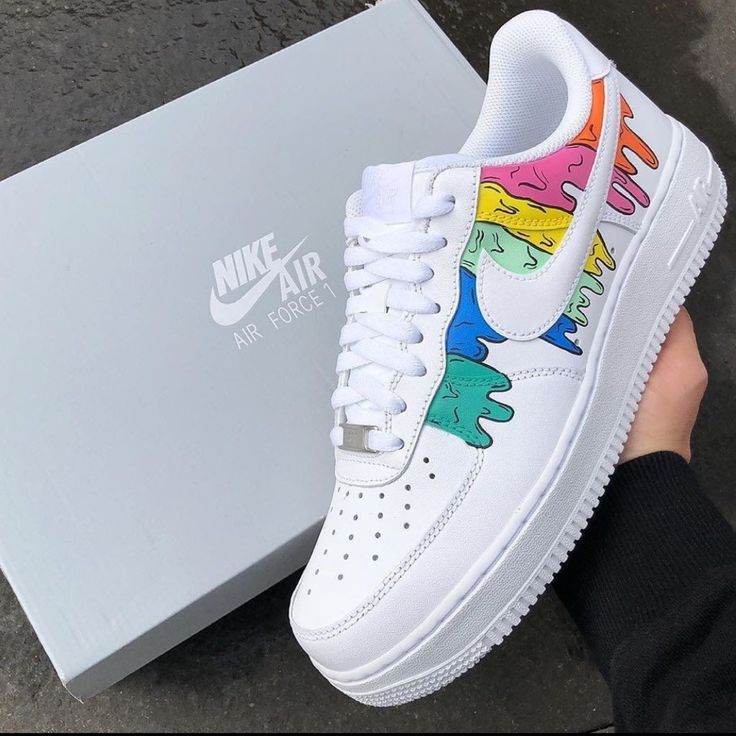 Rainbow Drizzle - Handpainted Sneakers